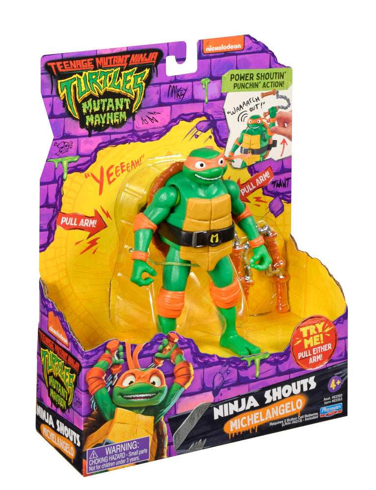 Turtles Mayhem Deluxe figur med lyd 14 cm asst