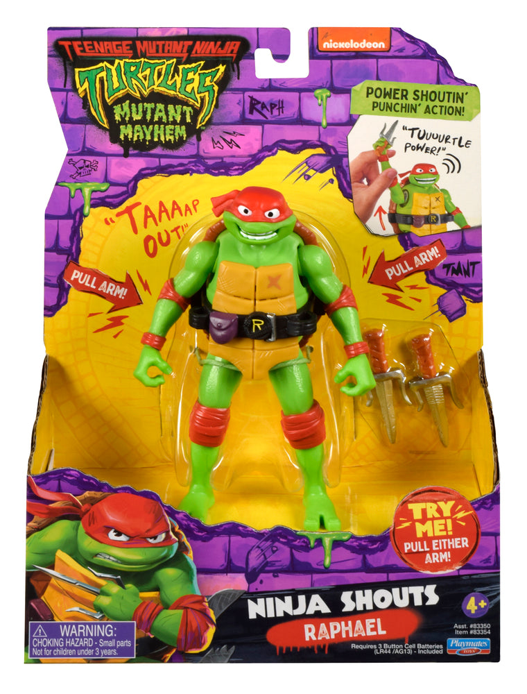 Turtles Mayhem Deluxe figur med lyd 14 cm asst