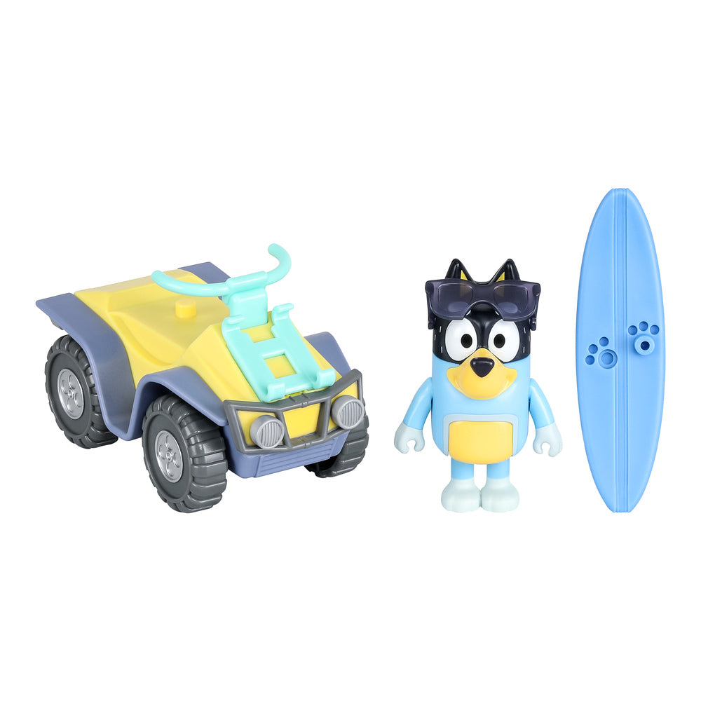 Bluey figur og køretøj Beach