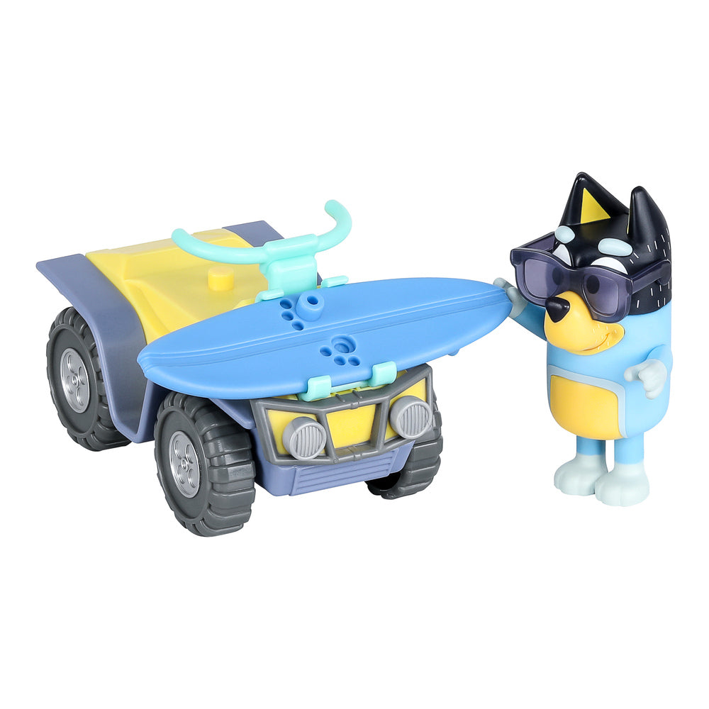 Bluey figur og køretøj Beach