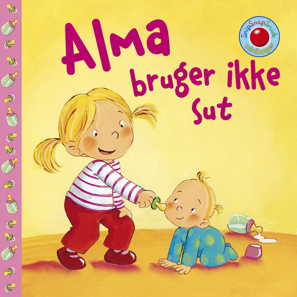 Snip Snap Snude: Alma bruger ikke sut - KOLLI á 12 stk. - pris pr. stk. ca. kr. 14,95