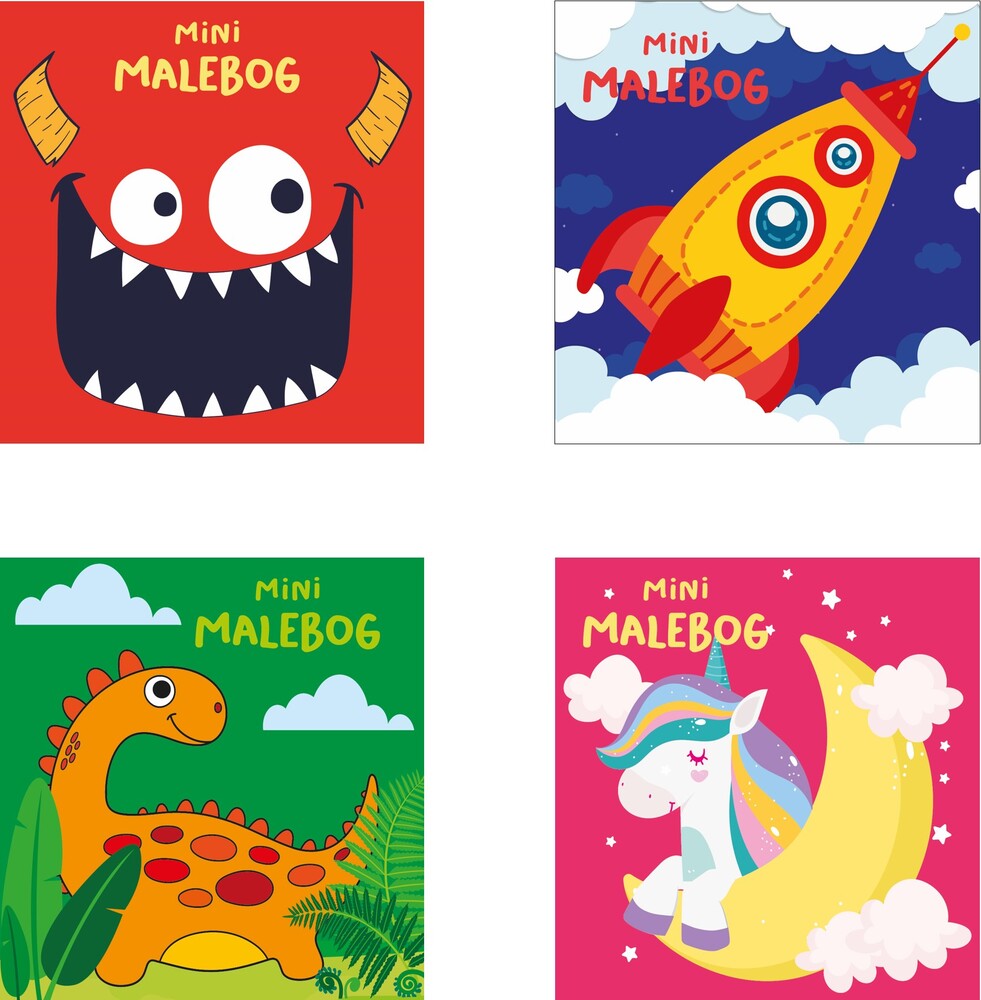 Snip Snap Snude: Mini malebøger 1-4 (æske med 48 stk. ass. - pris pr. stk. ca. kr. 14,95