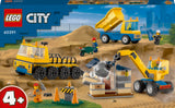 60391 LEGO City Great Vehicles Entreprenørmaskiner og nedrivningskran