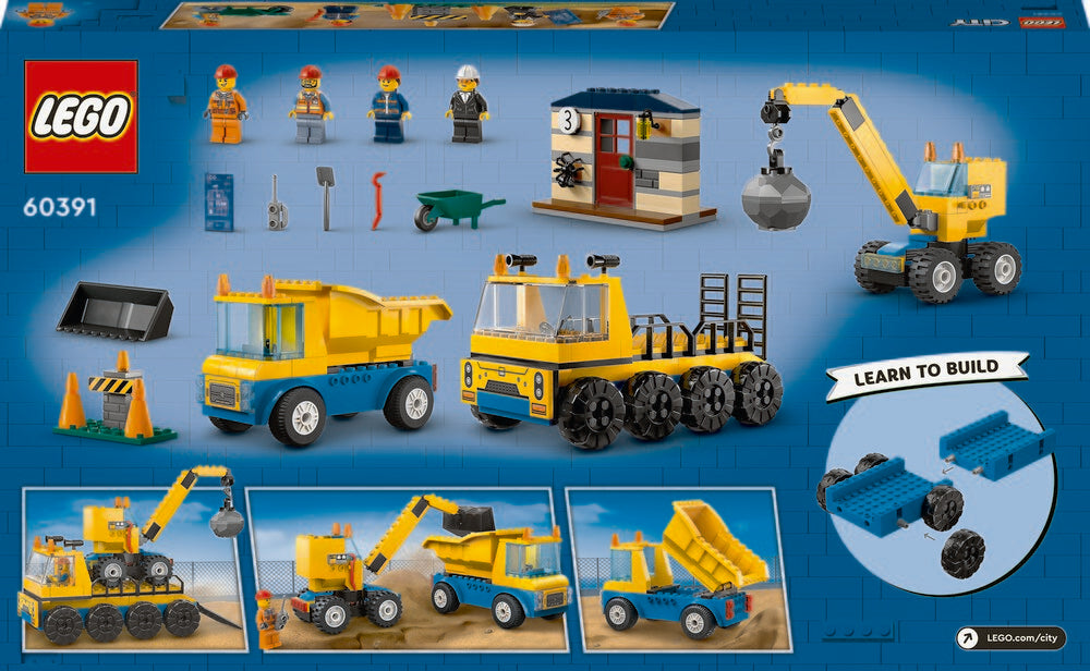 60391 LEGO City Great Vehicles Entreprenørmaskiner og nedrivningskran