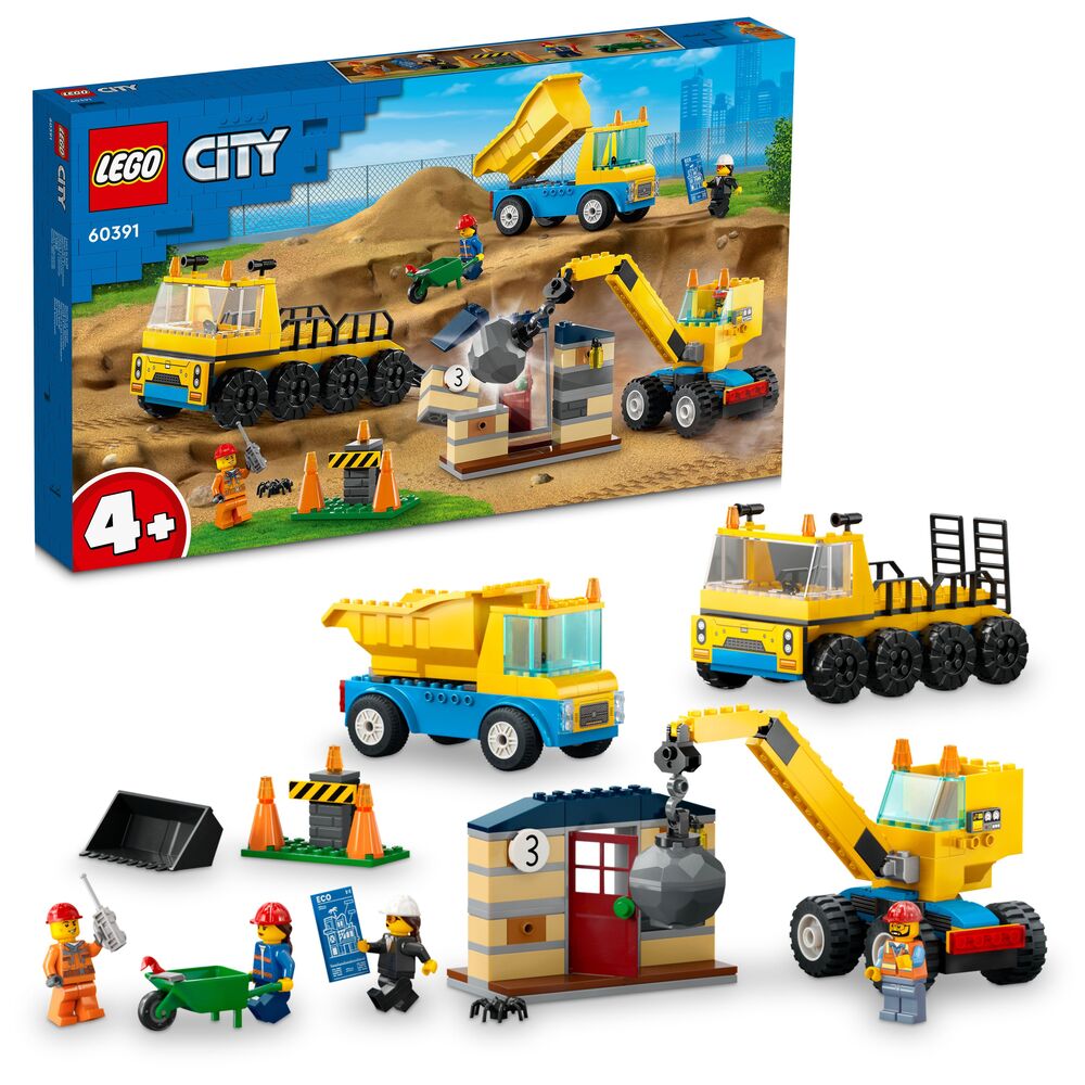 60391 LEGO City Great Vehicles Entreprenørmaskiner og nedrivningskran
