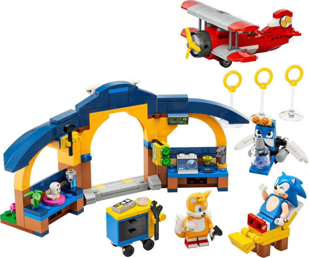 76991 LEGO Sonic Tails' Værksted og Tornado-Fly