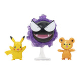 Pokémon battle figure 3-pak teddiursa, pikachu, gha
