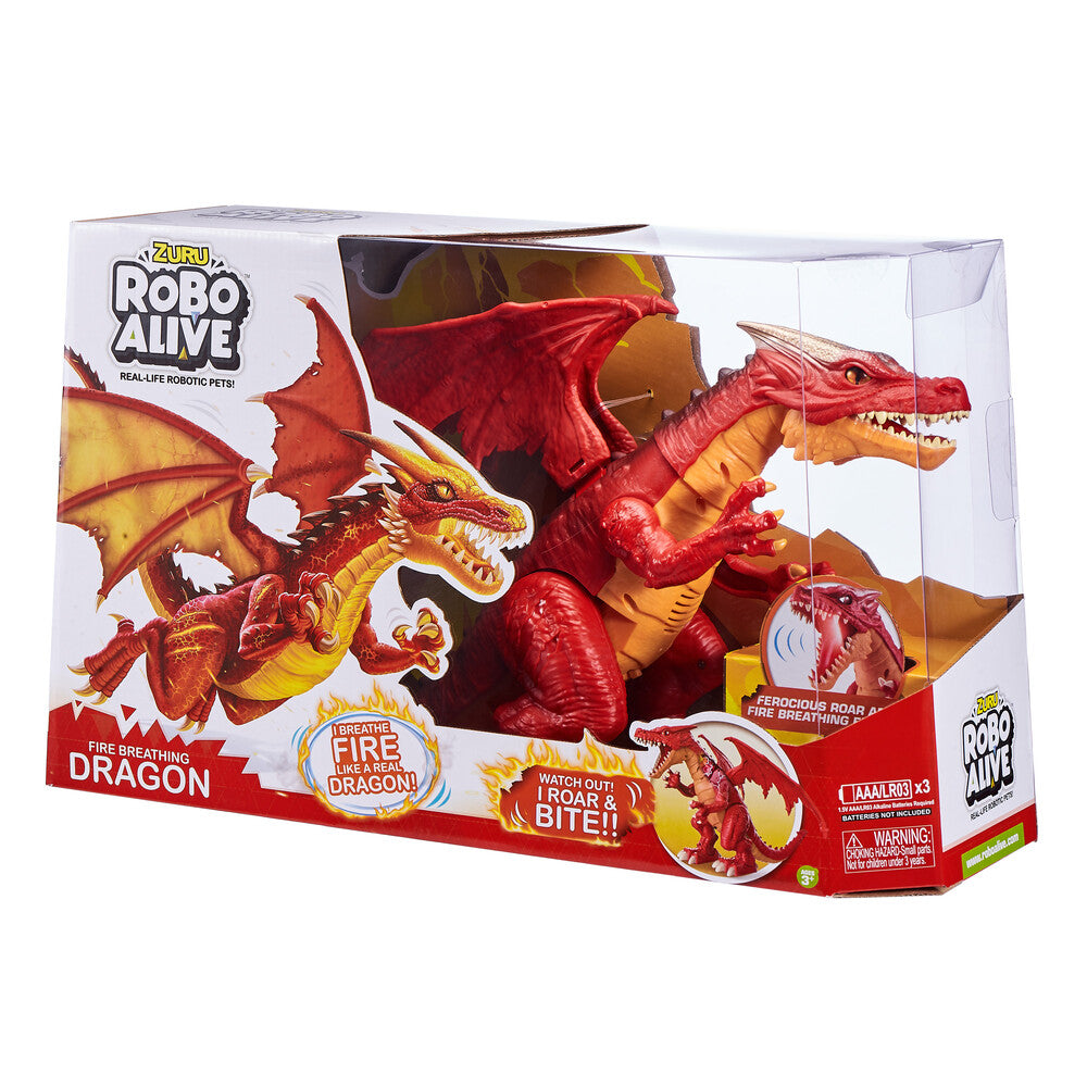 Robo Alive Fire Breathing Roaring Dragon