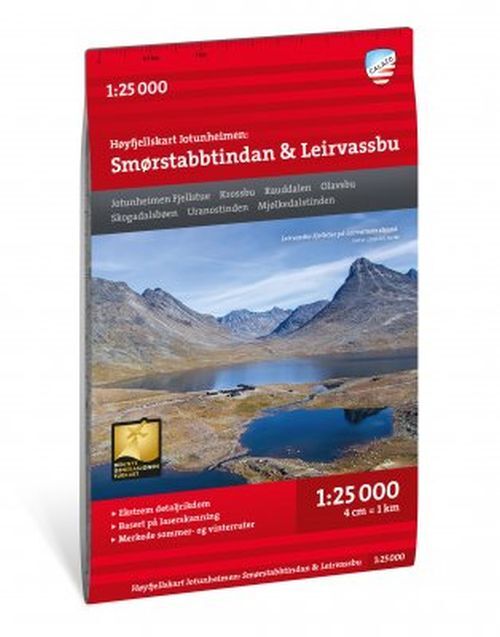 Jotunheimen : Smørstabbstindan & Leirvassbu 1:25.000