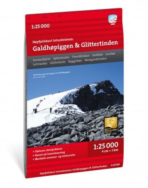 Jotunheimen : Galdhøpiggen & Glittertinden 1:25 000