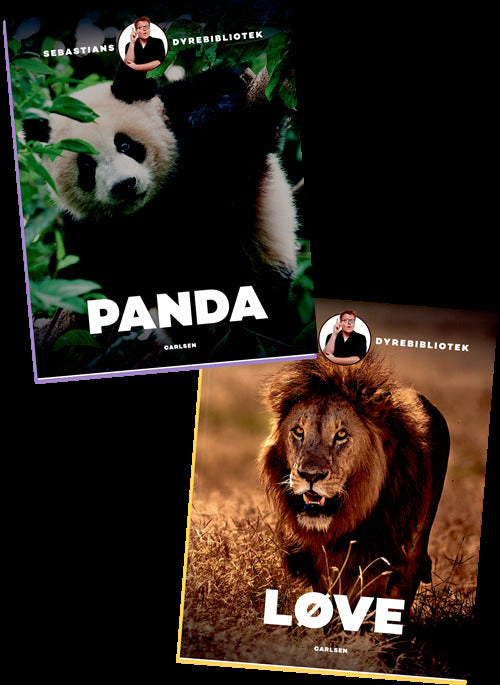 Sebastians dyrebibliotek Løve og Panda