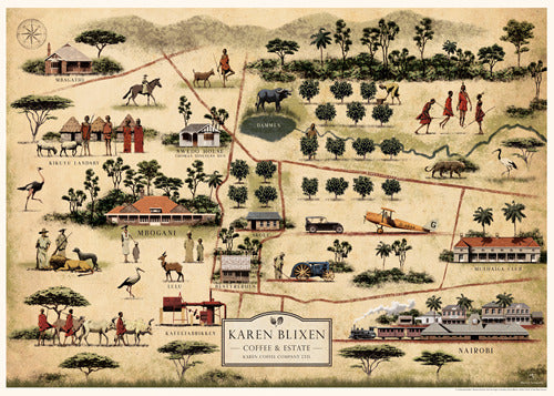 Kort over den afrikanske farm