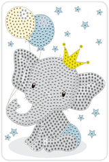 Diamond Art Elefant dreng 10 x 15 cm