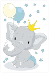 Diamond Art Elefant dreng 10 x 15 cm