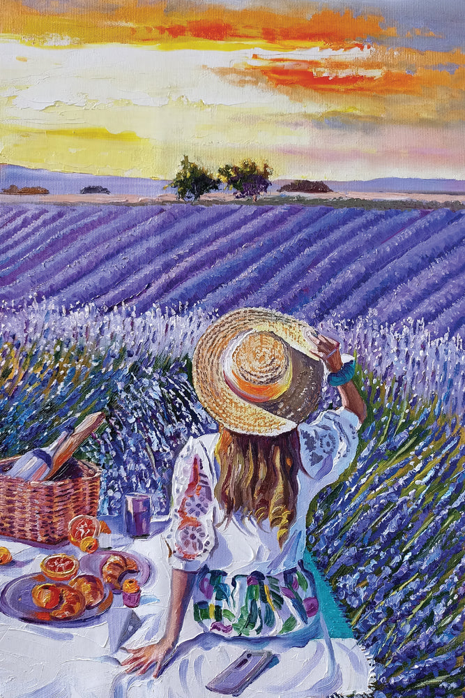Diamond Art Lavendelmark 20 x 30 cm