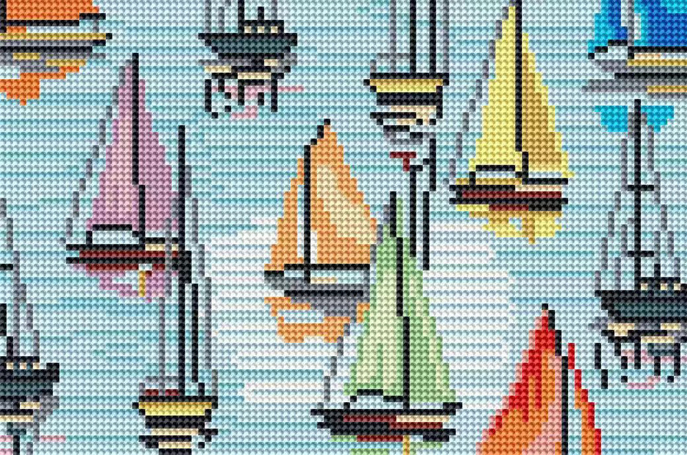 Diamond Art Sejlbåde 20 x 30 cm