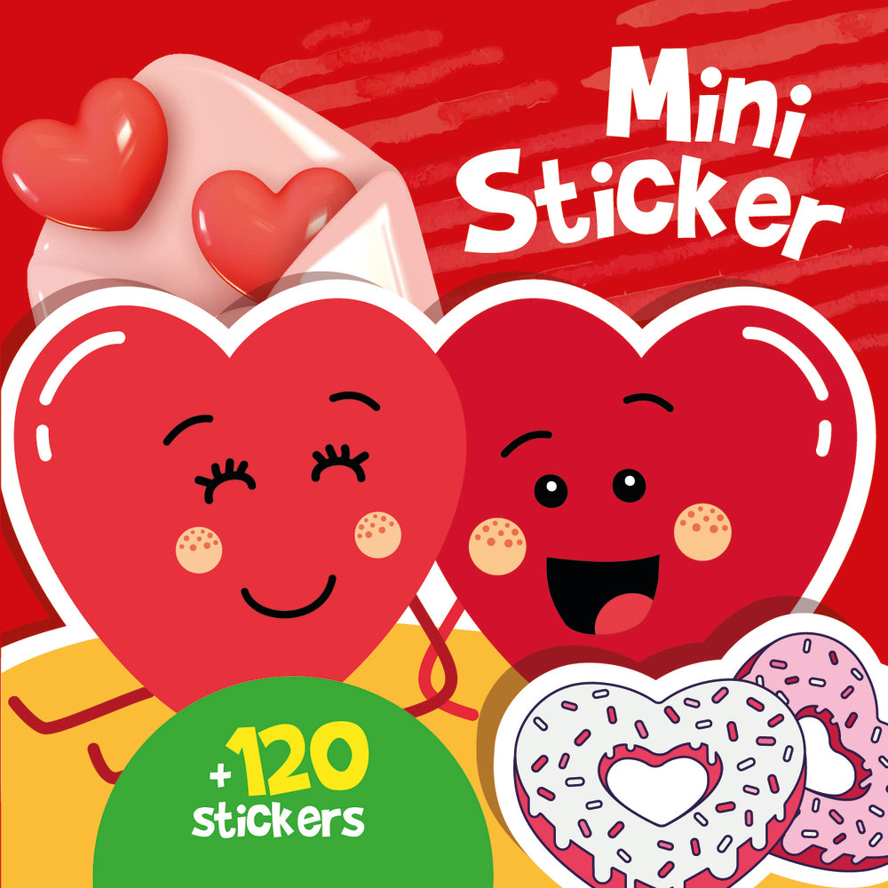 Snip Snap Snude: Mini-stickers: Hjerter - KOLLI á 12 stk. - pris pr. stk. ca. kr. 14,95