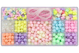 Perlemix pastel med elastiksnor