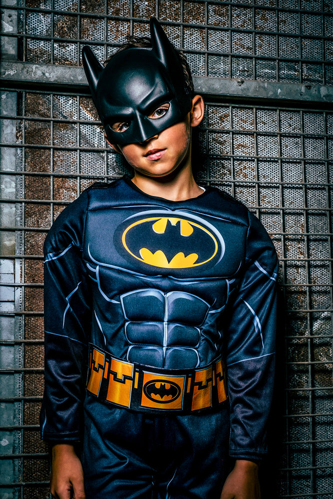 Batman Deluxe udklædningsdragt og maske str. 3-4 år