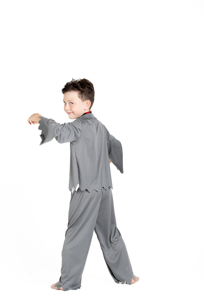 Zombie skoledreng-kostume str. 8-10 år