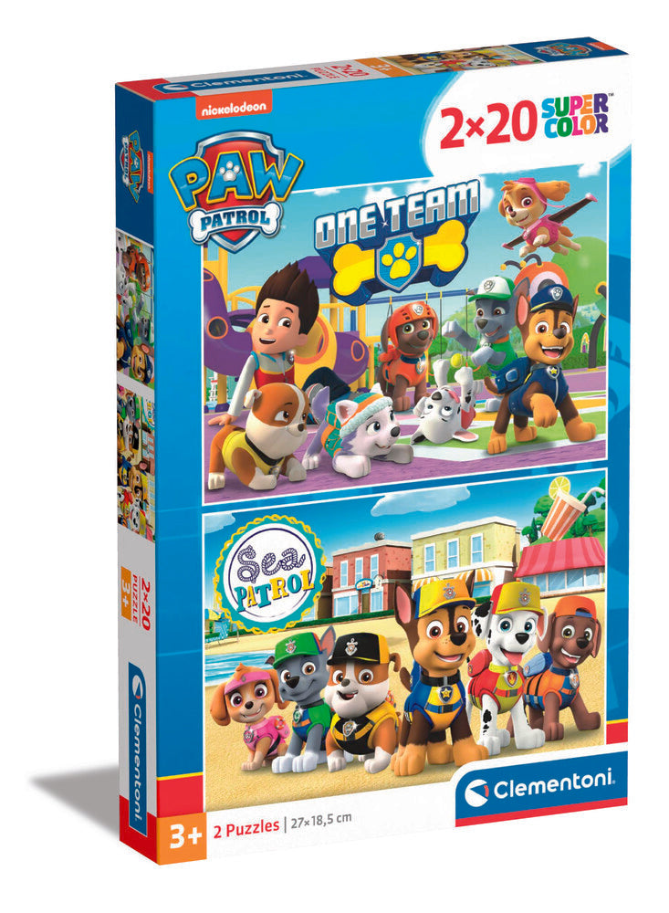 Puslespil Paw Patrol 2 X 20 brikker