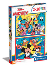 Puslespil Mickey New 2 X 20 brikker