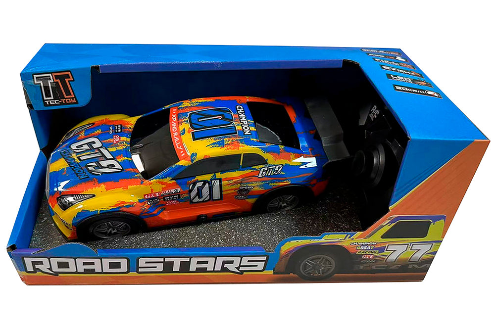RC CHAMPION GT9 MED LYS GUL/BLÅ