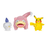 Pokémon Battle Figure 3-PAK PIKACHU, LITWICK, SLOWPOKE