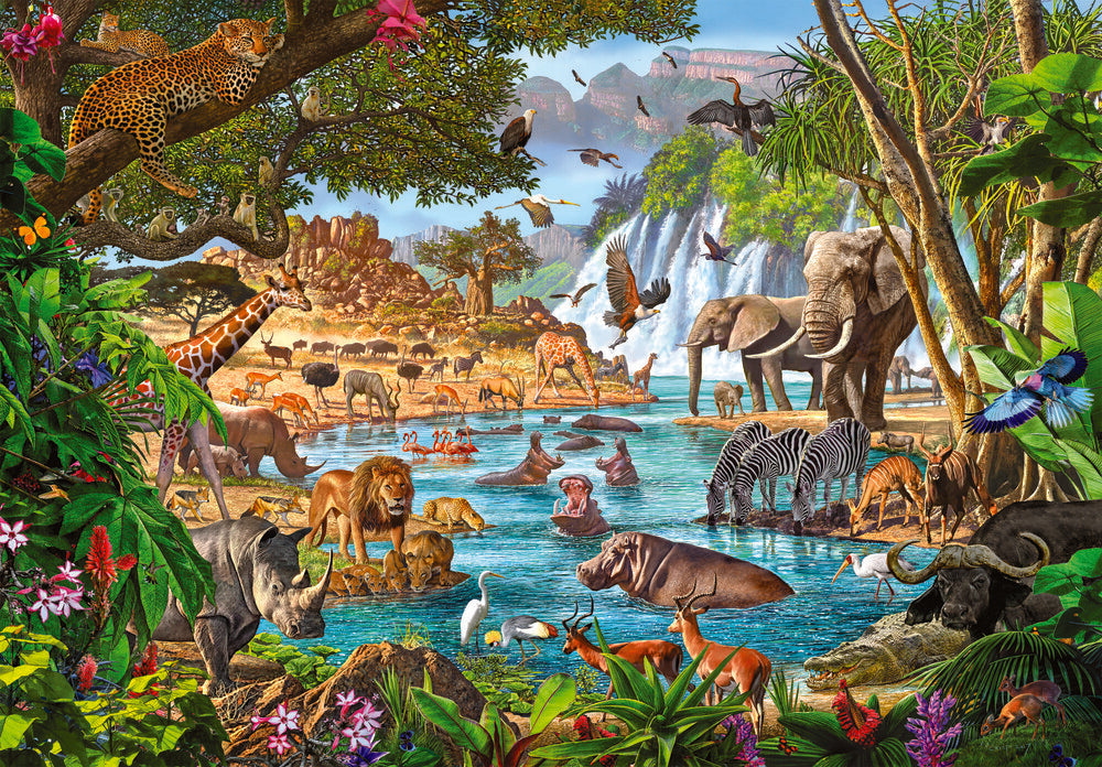 PUSLESPIL CLEMENTONI AFRICAN WATERHOLE 3000 BRIKKER