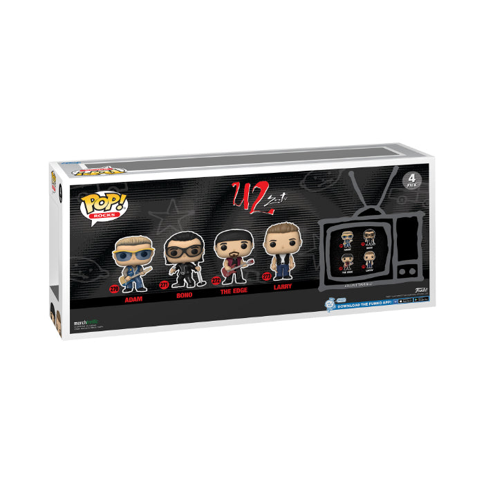 Funko! POP EXCLUSIVE 4-PAK U2 Adam, Bono, Larry The Edge