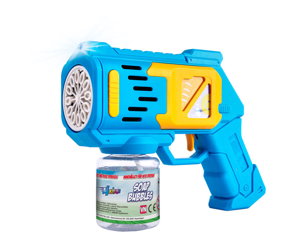 Sæbeboblepistol med lys og 80 ml sæbevand
