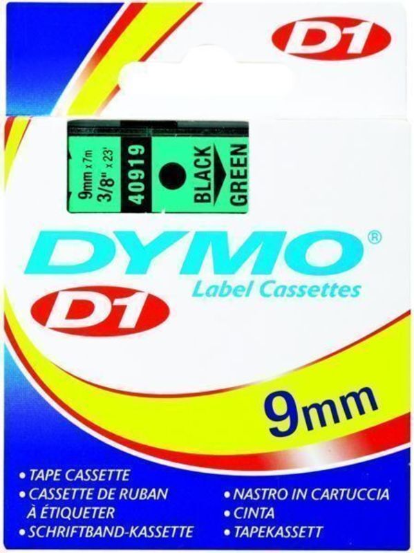 Dymo 1000/5000 9mm sort/grøn
