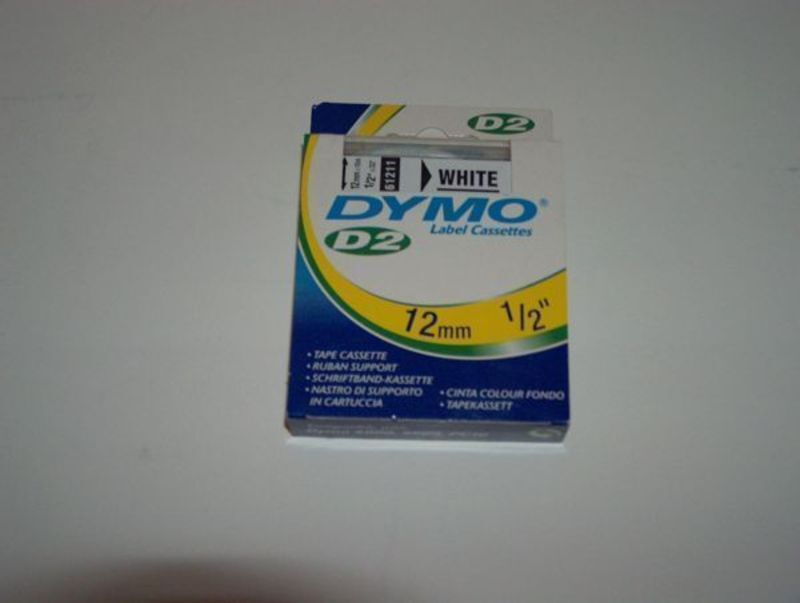 DYMO 6-9000 TAPE 12 MM HVID D2