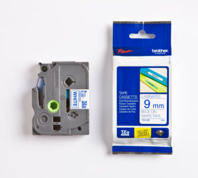 PRÆGETAPE BROTHER 9MM TZe223 BLÅ/HVID