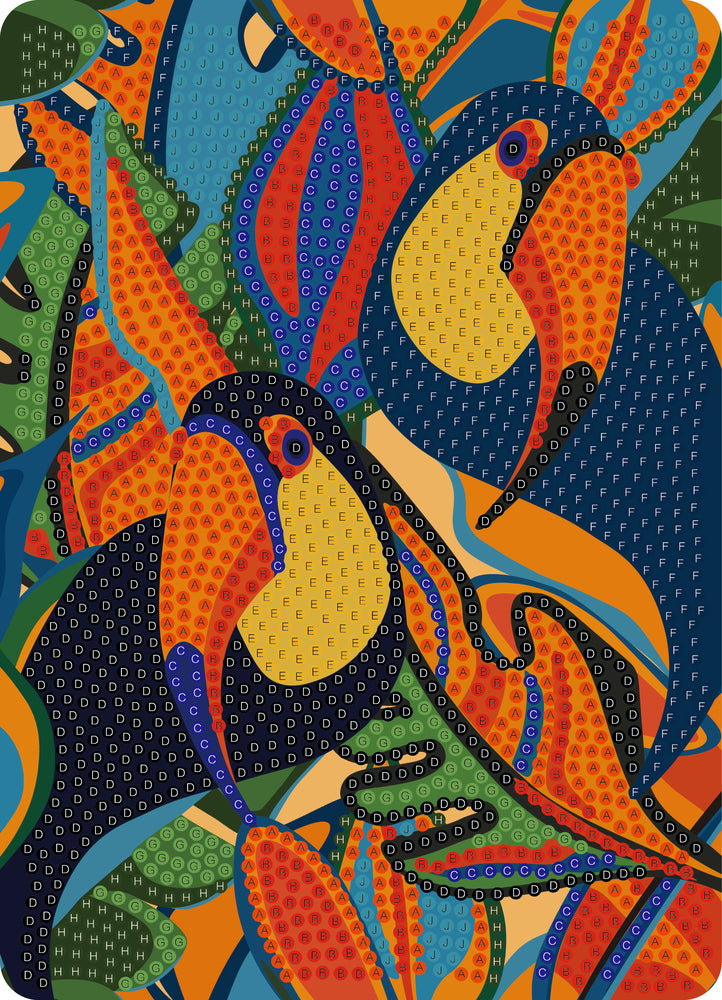 Diamond art tukaner 13 x 18 cm