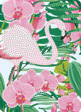 Diamond art flamingo 13 x 18 cm
