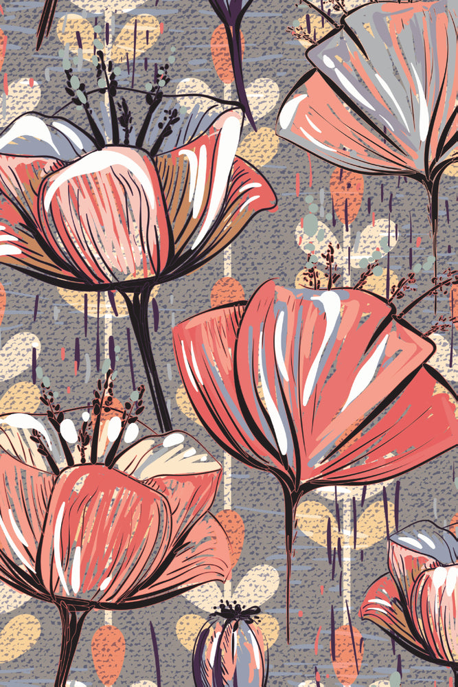 Diamond art blomster vintage 20 x 30 cm