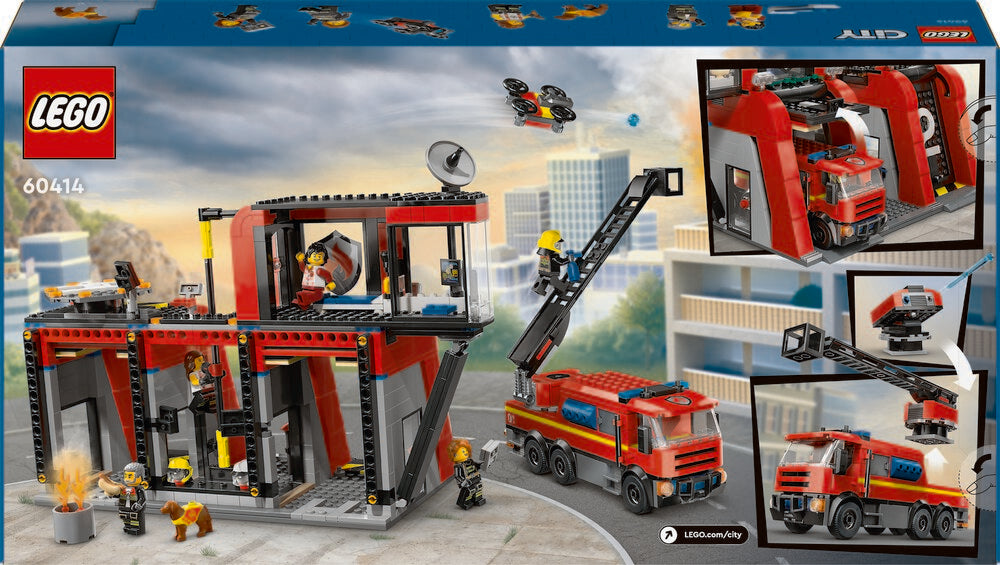 60414 LEGO City Fire Brandstation med brandbil
