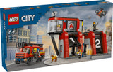 D2 60414 LEGO City Fire Brandstation med brandbil