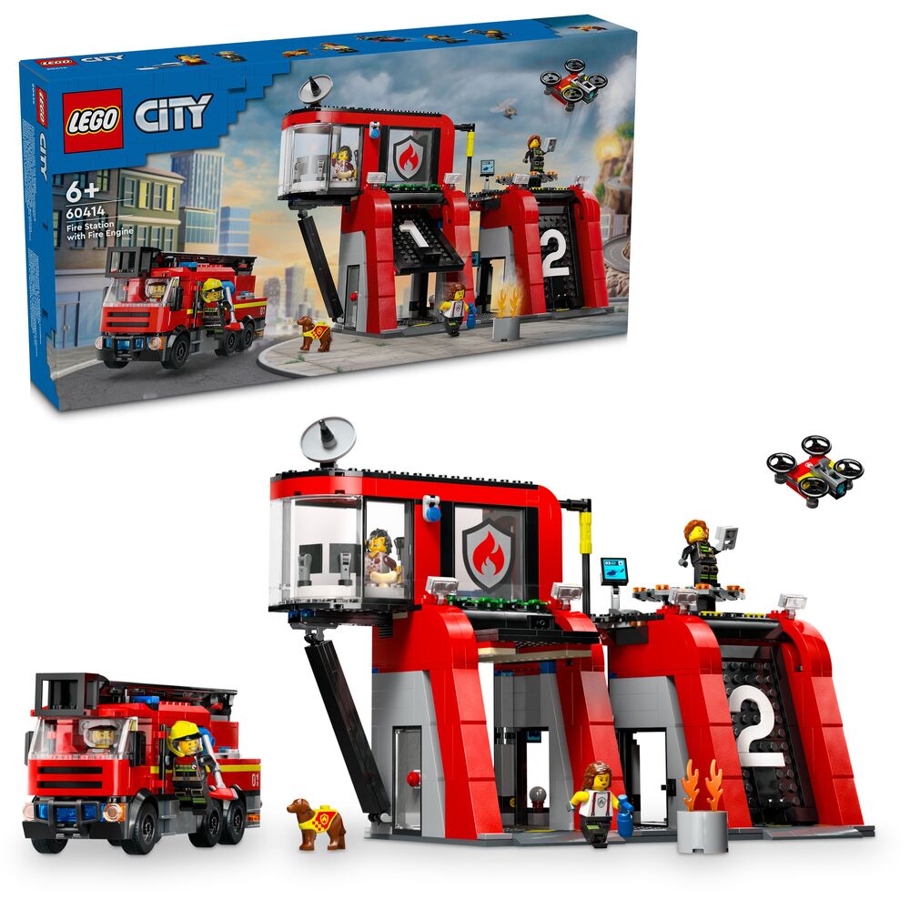 60414 LEGO City Fire Brandstation med brandbil