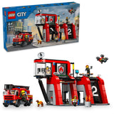 D2 60414 LEGO City Fire Brandstation med brandbil