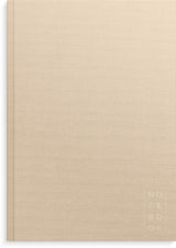 Notesbog tekstilpræg beige A4