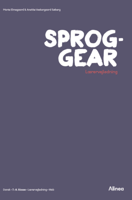 Sproggear 7.-8., Lærervejledning/Web, Lærervejledning med Tavlebog