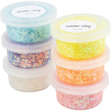 Glitter Clay Pastelfarver, 6x20 g.