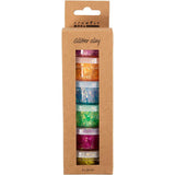 Glitter Clay Glade farver, 6x20 g,