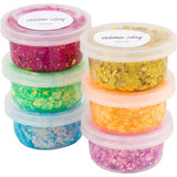 Glitter Clay Glade farver, 6x20 g,