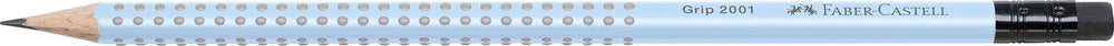 Blyant b grip 2001 Faber Castell Sky blue m/topviskelæder
