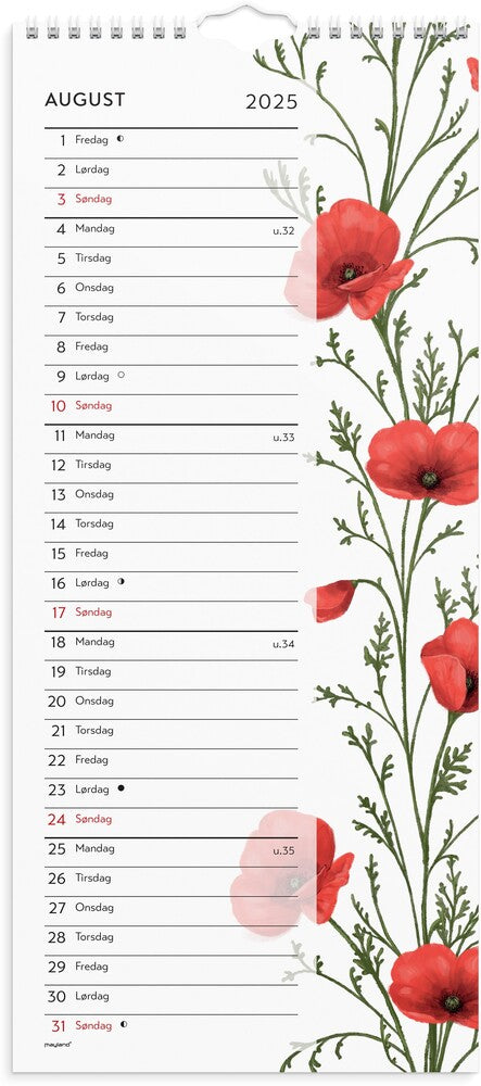 Mayland Vægkalender 2025 blomster