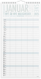 Mayland Familiekalender 2025 trendart 6 personer