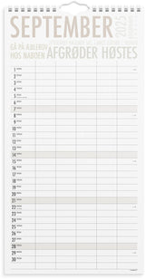 Mayland Familiekalender 2025 trendart 6 personer